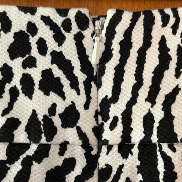 Dresses & Skirts - Talbots Animal Print A-Line Skirt Black‎ White Career Casual Women Petite 14P